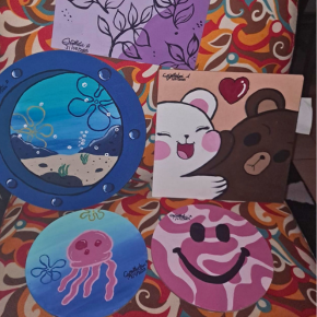 cartoon portrait painting